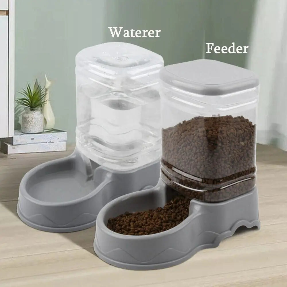 Alimentador para animais de estimação de 3,8L em PP, fonte de água para animais de estimação, tigela para beber, alimentador automático para animais de estimação, grande dispensador de comida para cães e gatos