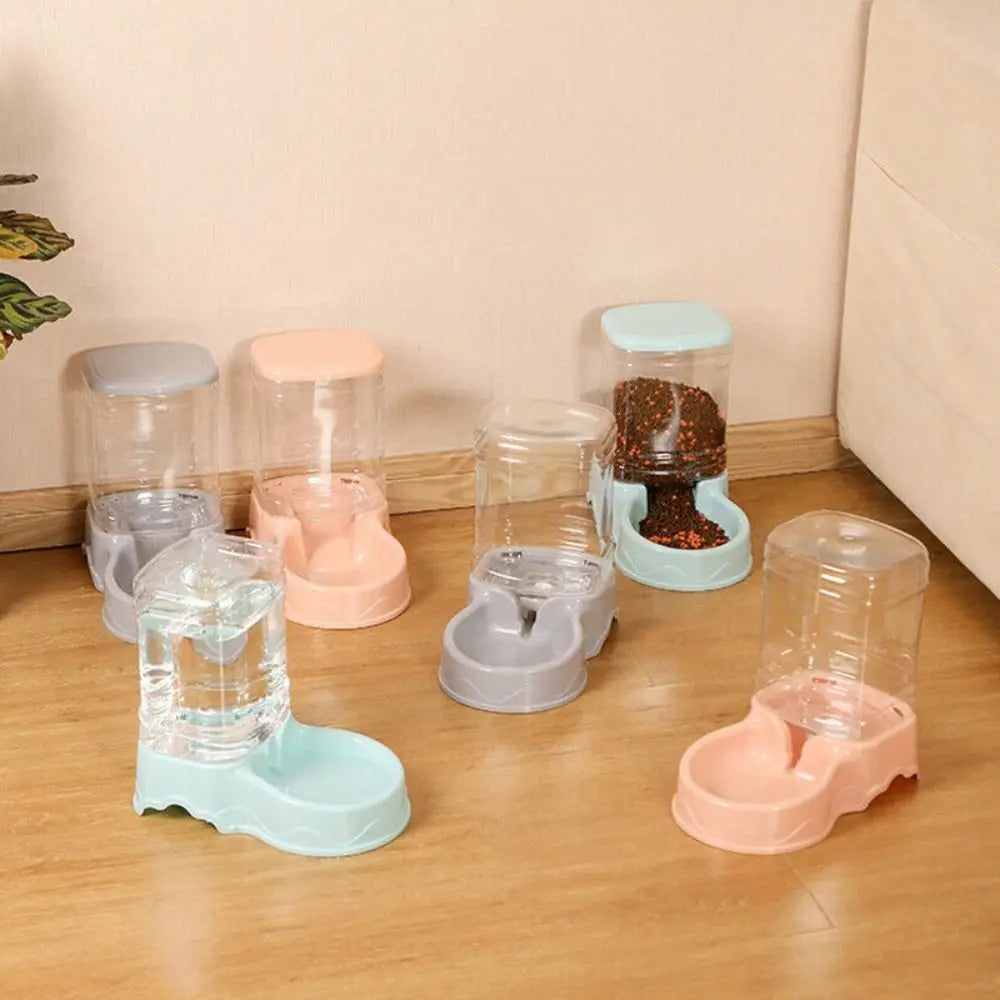 Alimentador para animais de estimação de 3,8L em PP, fonte de água para animais de estimação, tigela para beber, alimentador automático para animais de estimação, grande dispensador de comida para cães e gatos