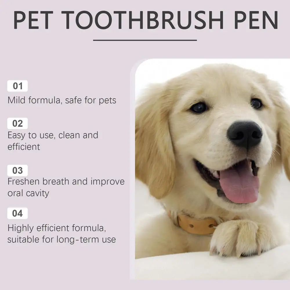 Caneta para limpeza de dentes de animais de estimação Caneta dental para animais de estimação Caneta para escova de dentes de cachorro Caneta refrescante para clareamento de dentes de gato Suprimentos para animais de estimação