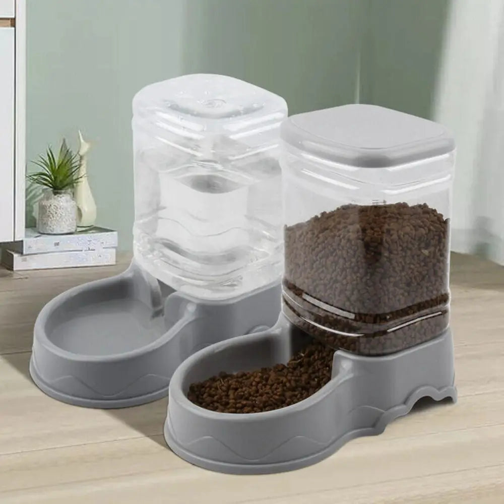 Alimentador para animais de estimação de 3,8L em PP, fonte de água para animais de estimação, tigela para beber, alimentador automático para animais de estimação, grande dispensador de comida para cães e gatos