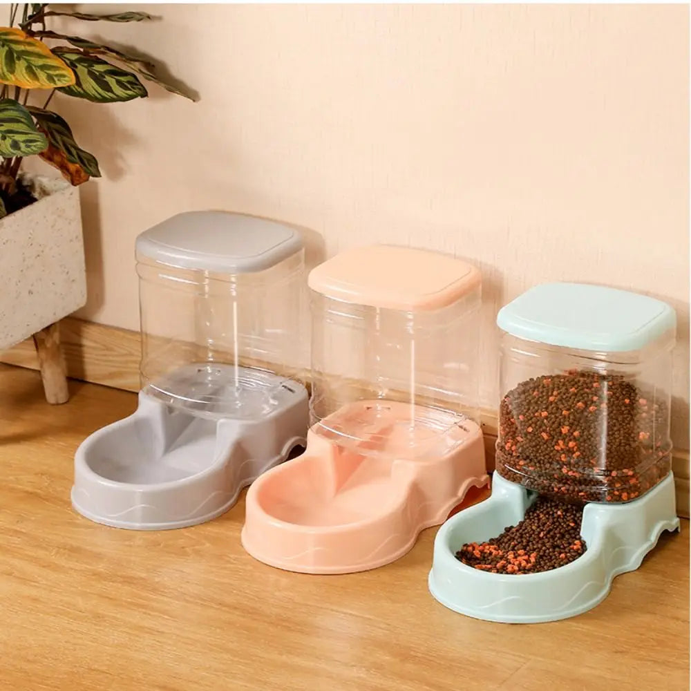 Alimentador para animais de estimação de 3,8L em PP, fonte de água para animais de estimação, tigela para beber, alimentador automático para animais de estimação, grande dispensador de comida para cães e gatos