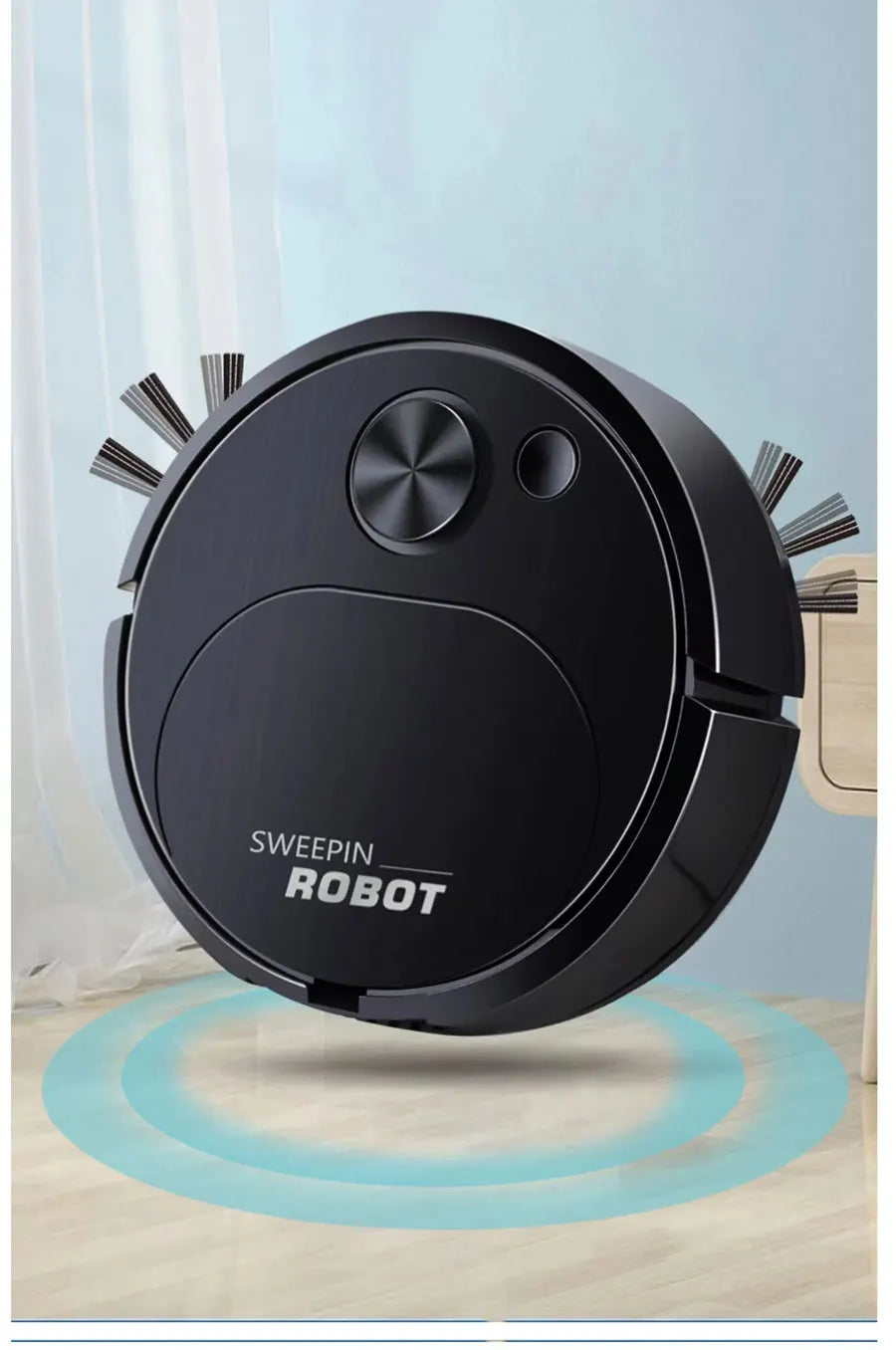 NOVO Aspirador de pó robô USB 3 em 1, inteligente, sem fio, 1500Pa, limpeza e varredura de piso para escritório doméstico
