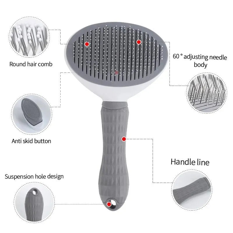 Escova de pelos para cães e gatos, pente para gatos, escova removedora de pelos para cães, gatos, filhotes e gatinhos, ferramentas de higiene, acessórios para cães e suprimentos para animais de estimação