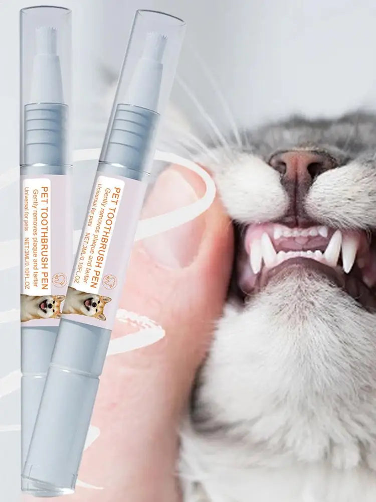 Caneta para limpeza de dentes de animais de estimação Caneta dental para animais de estimação Caneta para escova de dentes de cachorro Caneta refrescante para clareamento de dentes de gato Suprimentos para animais de estimação