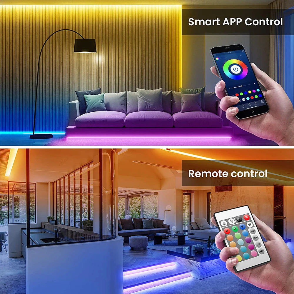 Fita LED Bluetooth USB 5050 SMD 5V USB RGB Luzes Fita LED Flexível Fita RGB Autoadesiva TV Desktop Diodo