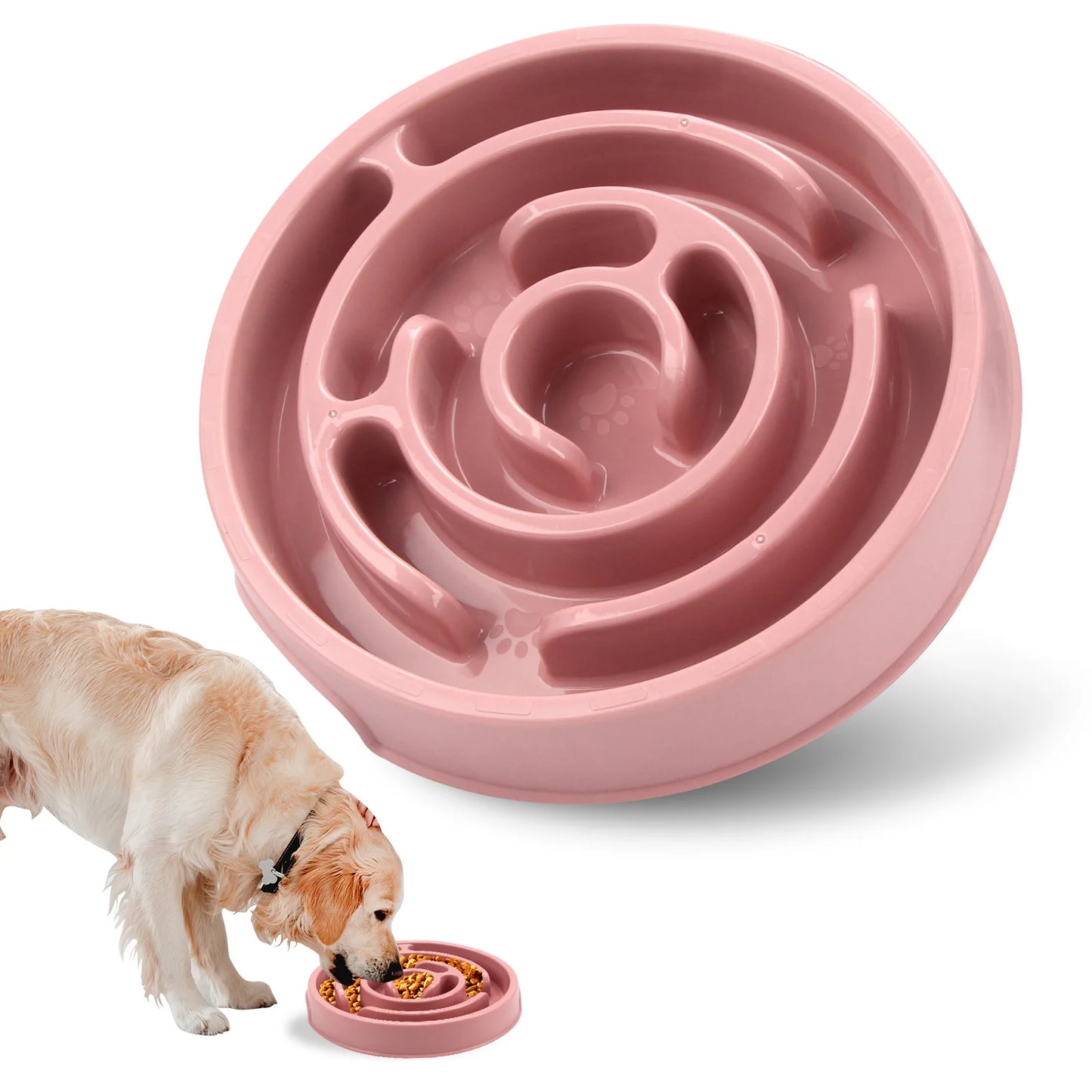 Tigela para comida lenta para animais de estimação - antiderrapante e durável - adequada para animais de estimação de todos os tamanhos