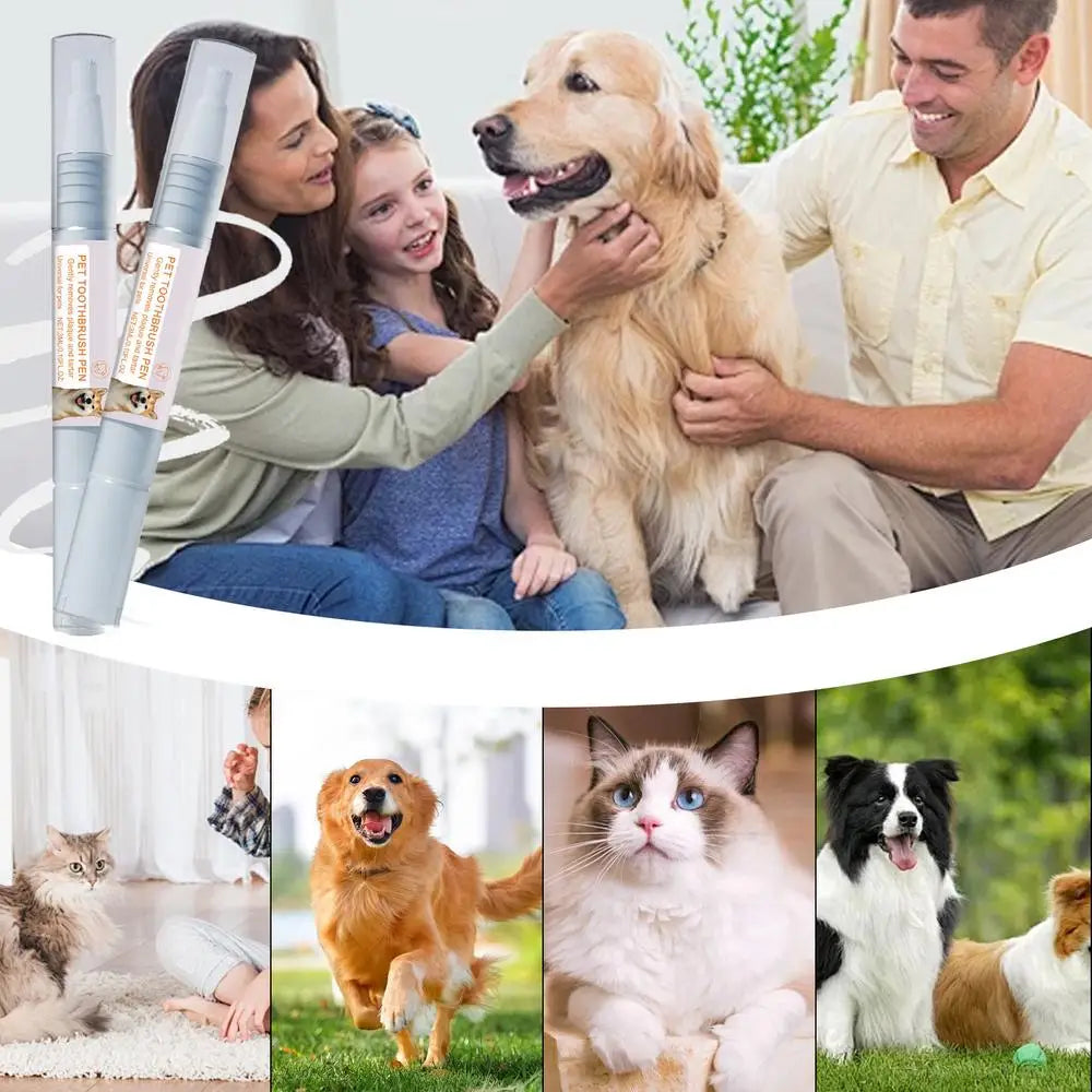 Caneta para limpeza de dentes de animais de estimação Caneta dental para animais de estimação Caneta para escova de dentes de cachorro Caneta refrescante para clareamento de dentes de gato Suprimentos para animais de estimação