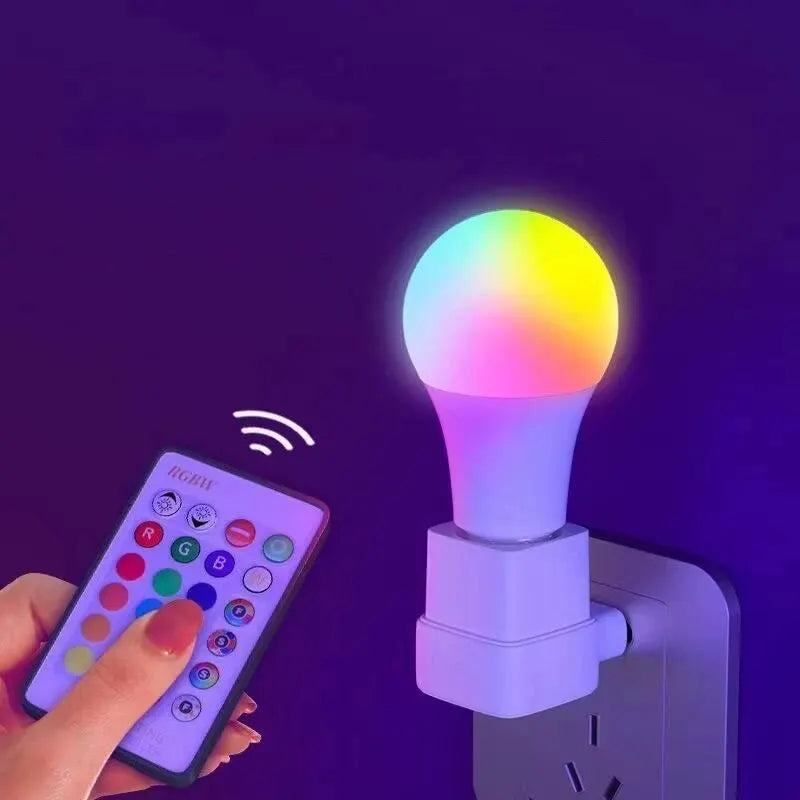Lâmpada LED multicolorida E27 220V RGB de 16 cores, iluminação doméstica regulável, controle remoto de 24 teclas, lâmpada inteligente, luz ambiente