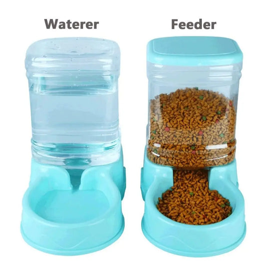 Alimentador para animais de estimação de 3,8L em PP, fonte de água para animais de estimação, tigela para beber, alimentador automático para animais de estimação, grande dispensador de comida para cães e gatos