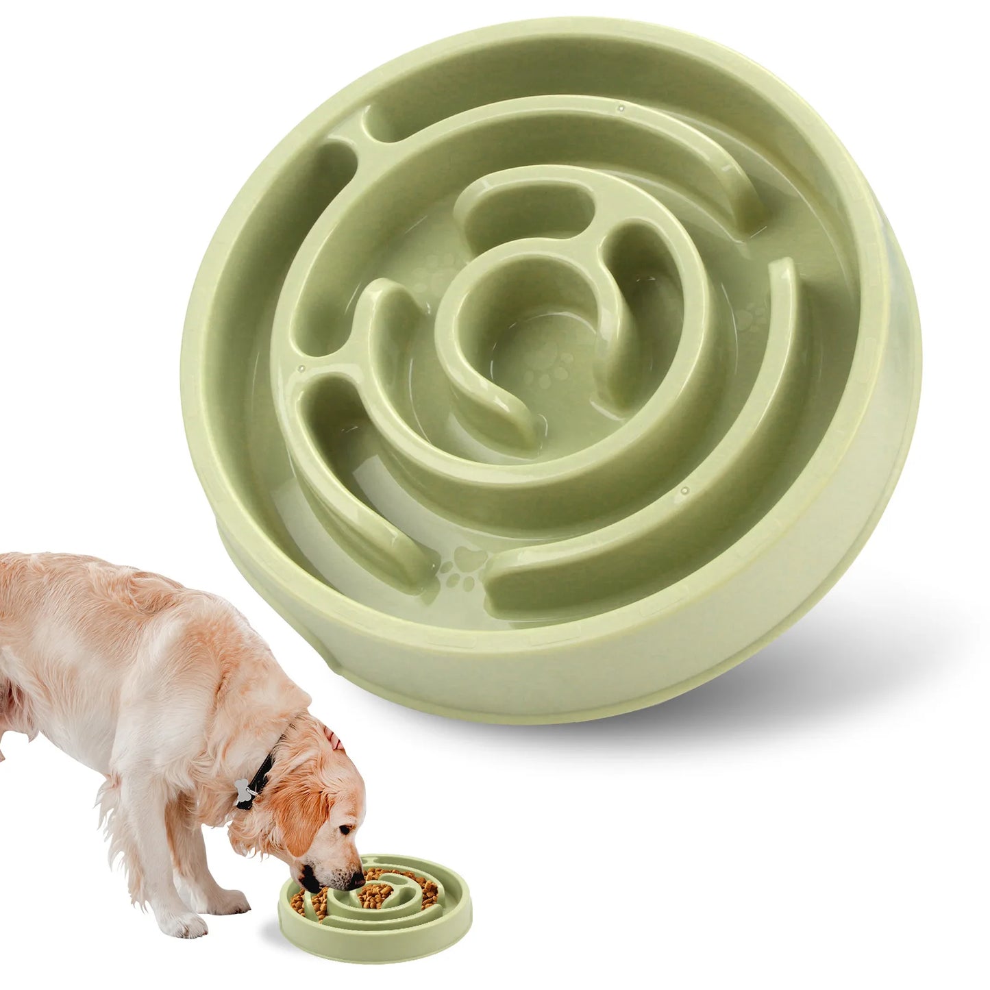 Tigela para comida lenta para animais de estimação - antiderrapante e durável - adequada para animais de estimação de todos os tamanhos