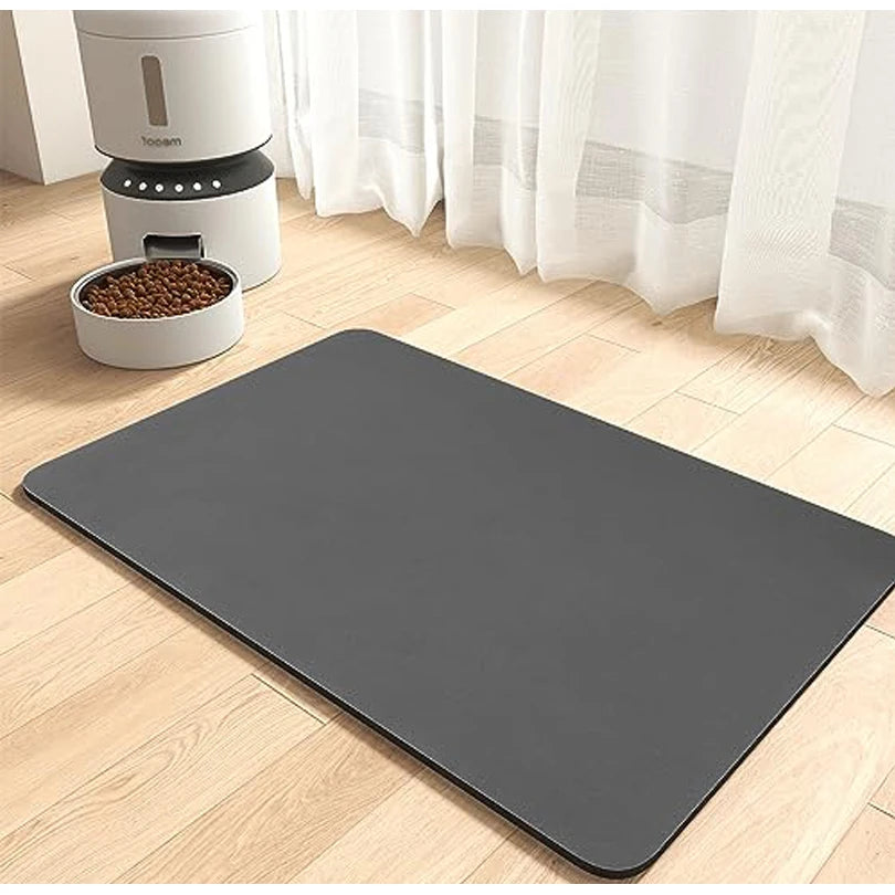 Tapete de mesa para alimentação de animais de estimação, , para tigela de comida e água, com revestimento de borracha à prova d'água, tapete de água de secagem rápida para cães e gatos