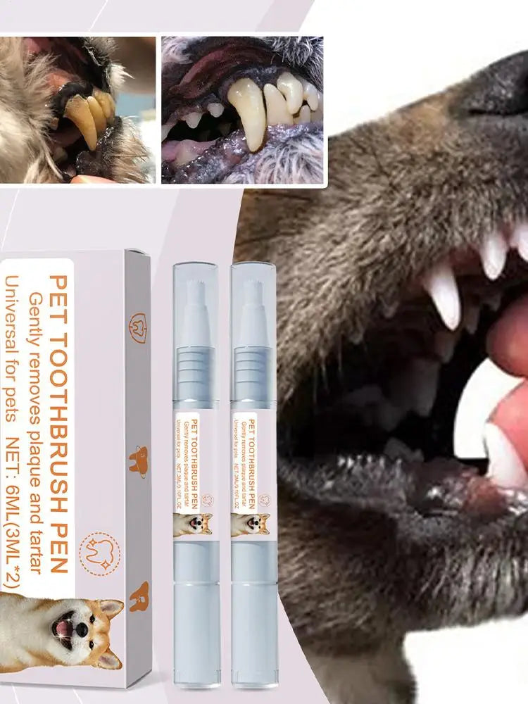 Caneta para limpeza de dentes de animais de estimação Caneta dental para animais de estimação Caneta para escova de dentes de cachorro Caneta refrescante para clareamento de dentes de gato Suprimentos para animais de estimação