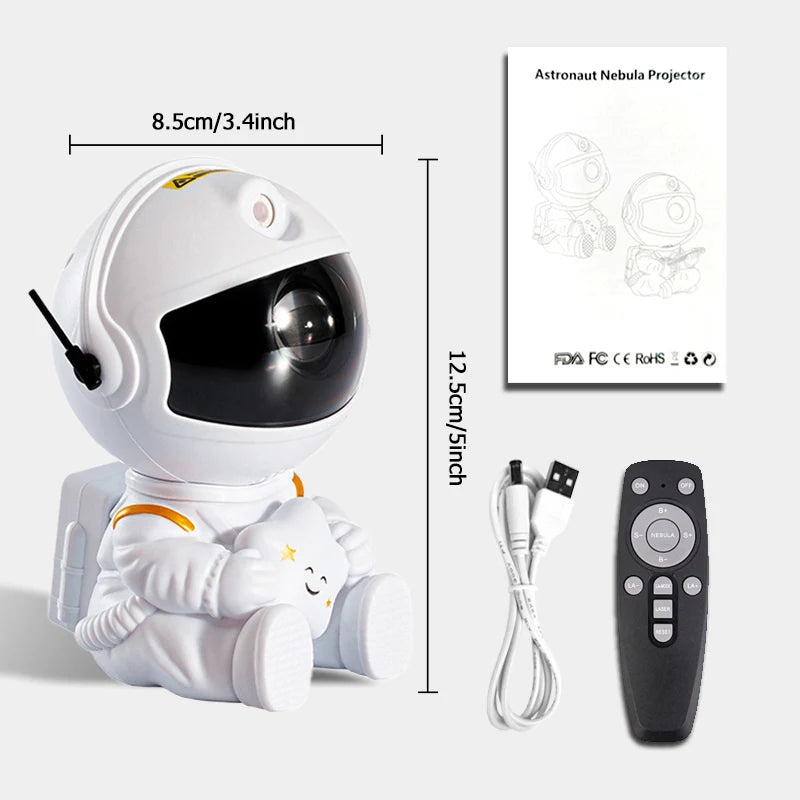 Projetor de estrelas Galaxy Night LightQ Astronauta Projetor espacial Estrelado Nebulosa Teto Lâmpada LED para quarto Casa Decoração Presente para crianças