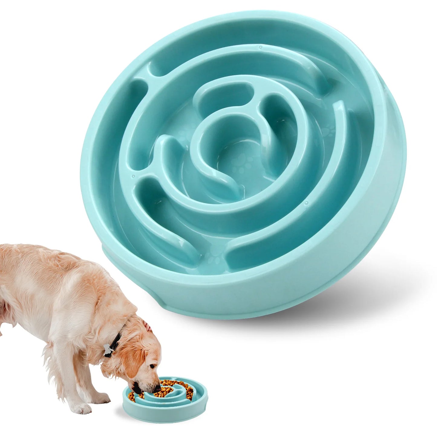 Tigela para comida lenta para animais de estimação - antiderrapante e durável - adequada para animais de estimação de todos os tamanhos