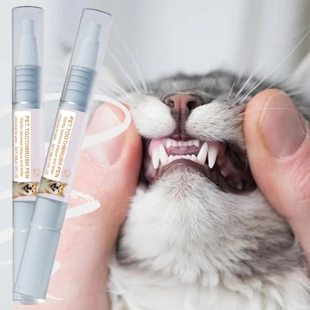 Caneta para limpeza de dentes de animais de estimação Caneta dental para animais de estimação Caneta para escova de dentes de cachorro Caneta refrescante para clareamento de dentes de gato Suprimentos para animais de estimação