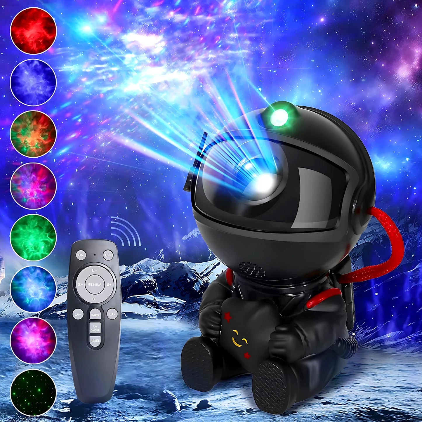 Projetor de estrelas Galaxy Night LightQ Astronauta Projetor espacial Estrelado Nebulosa Teto Lâmpada LED para quarto Casa Decoração Presente para crianças