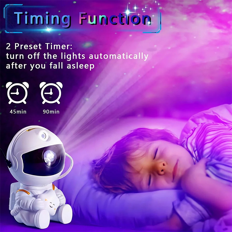 Projetor de estrelas Galaxy Night LightQ Astronauta Projetor espacial Estrelado Nebulosa Teto Lâmpada LED para quarto Casa Decoração Presente para crianças