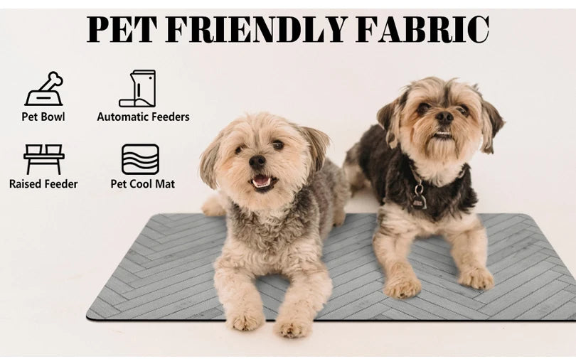 Tapete de mesa para alimentação de animais de estimação, , para tigela de comida e água, com revestimento de borracha à prova d'água, tapete de água de secagem rápida para cães e gatos