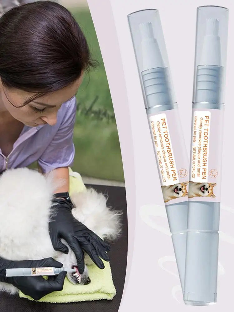 Caneta para limpeza de dentes de animais de estimação Caneta dental para animais de estimação Caneta para escova de dentes de cachorro Caneta refrescante para clareamento de dentes de gato Suprimentos para animais de estimação