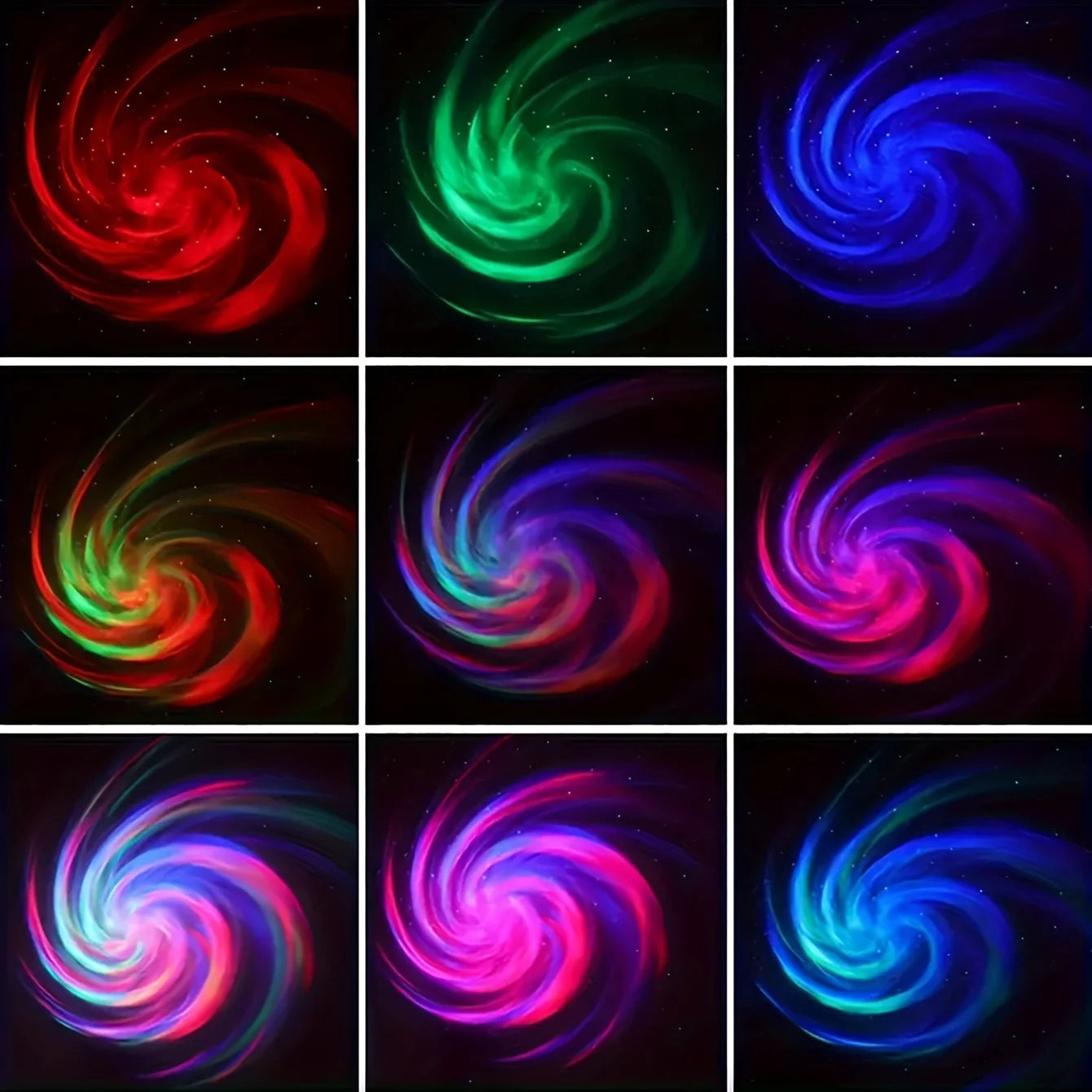 Lâmpada projetora de galáxia com céu estrelado, luz noturna LED com controle remoto, som ativo, carregamento USB de 5 V, 7 modos para decoração de festa de quarto infantil
