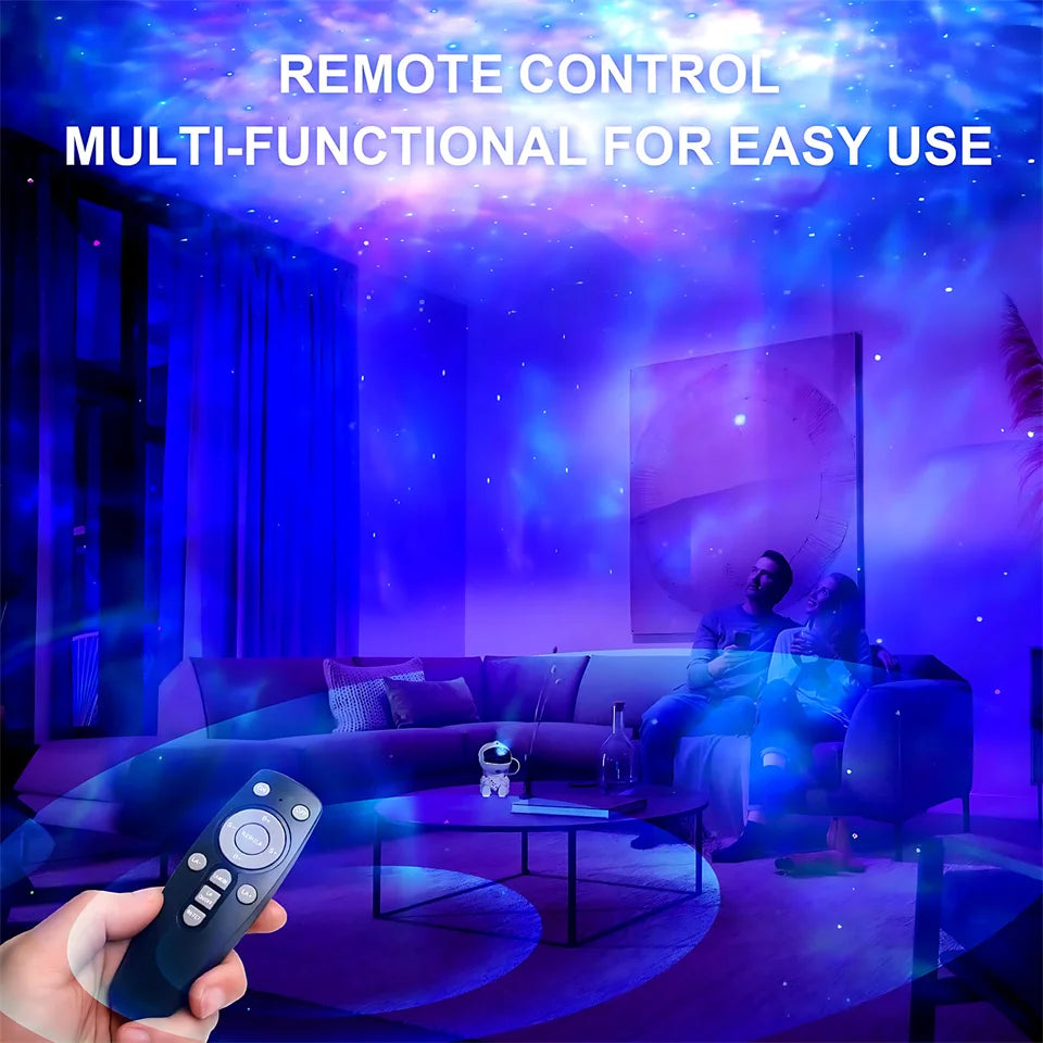 Projetor de estrelas Galaxy Night LightQ Astronauta Projetor espacial Estrelado Nebulosa Teto Lâmpada LED para quarto Casa Decoração Presente para crianças