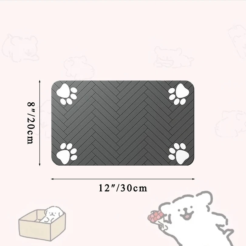 Tapete de mesa para alimentação de animais de estimação, , para tigela de comida e água, com revestimento de borracha à prova d'água, tapete de água de secagem rápida para cães e gatos
