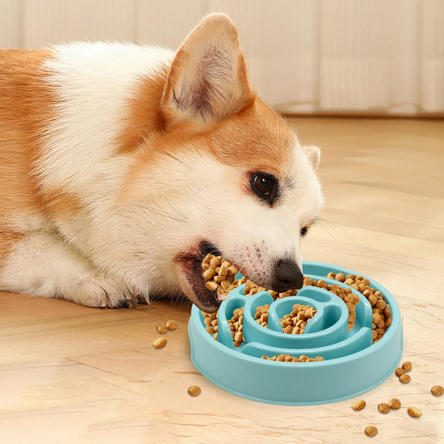 Tigela para comida lenta para animais de estimação - antiderrapante e durável - adequada para animais de estimação de todos os tamanhos