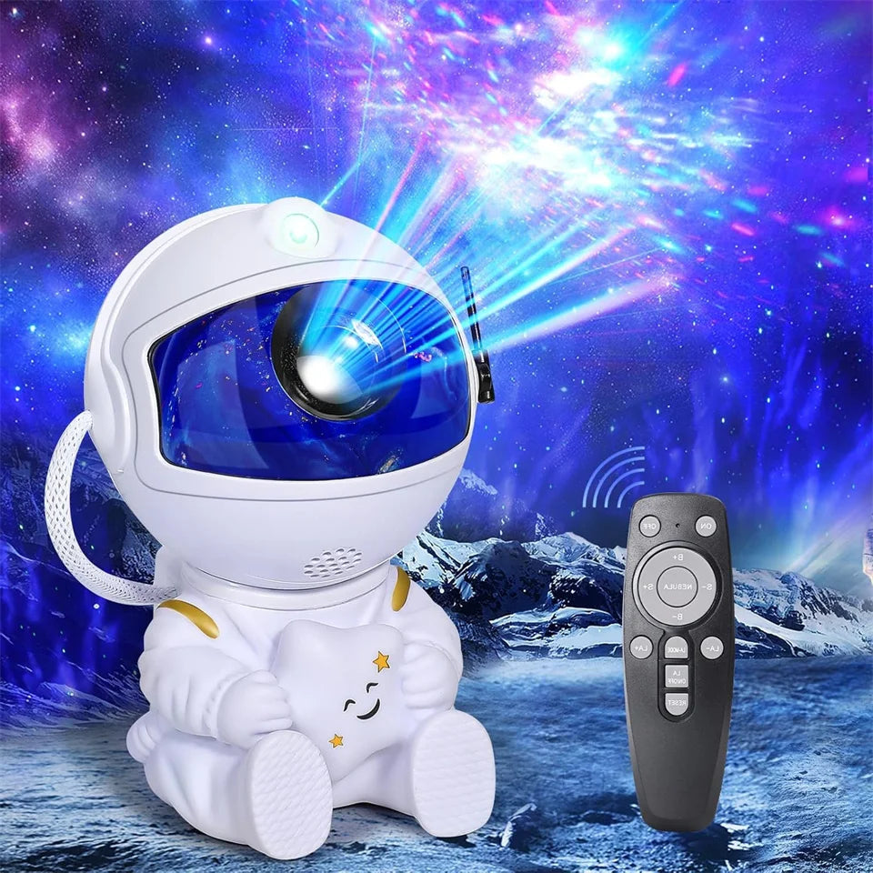 Projetor de estrelas Galaxy Night LightQ Astronauta Projetor espacial Estrelado Nebulosa Teto Lâmpada LED para quarto Casa Decoração Presente para crianças