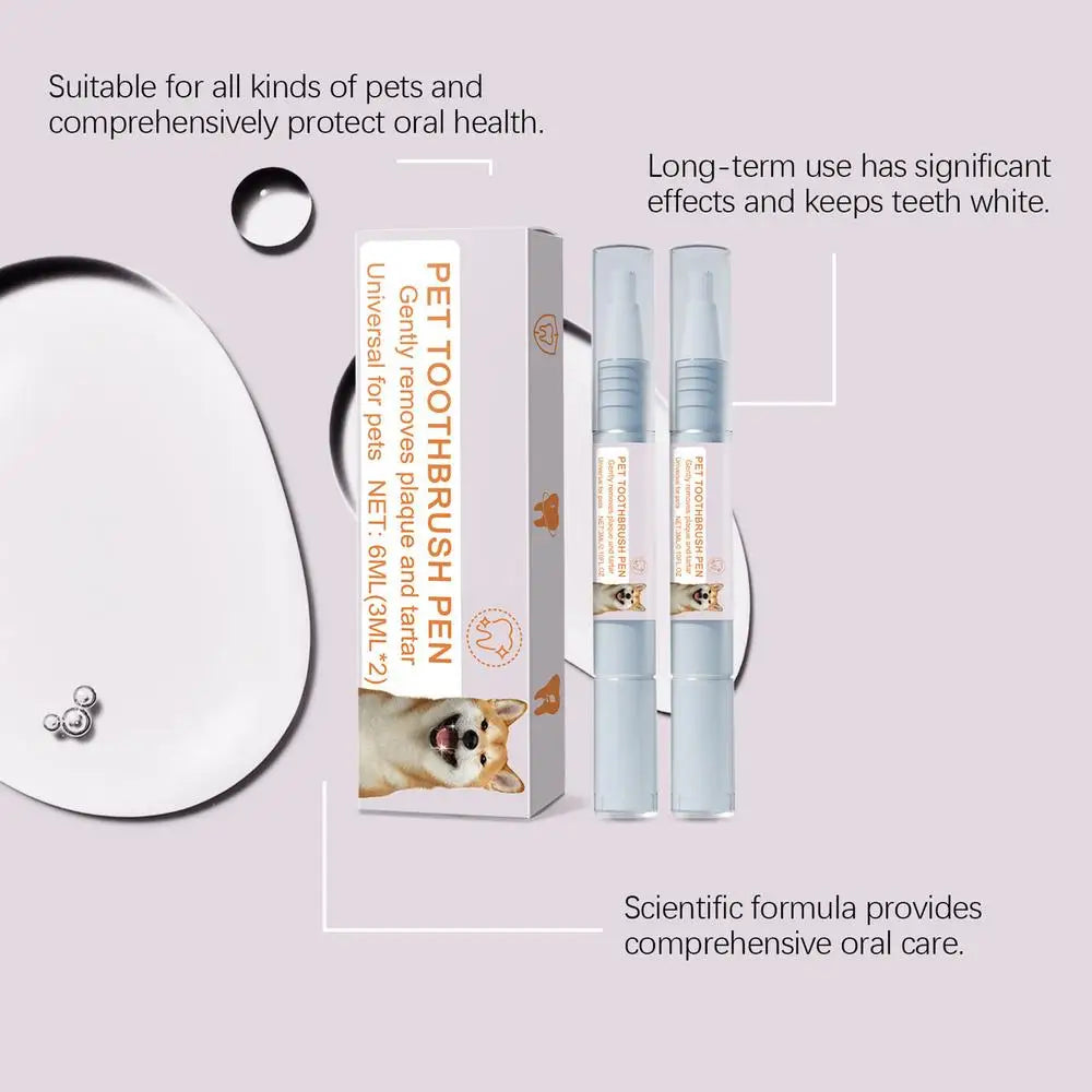 Caneta para limpeza de dentes de animais de estimação Caneta dental para animais de estimação Caneta para escova de dentes de cachorro Caneta refrescante para clareamento de dentes de gato Suprimentos para animais de estimação