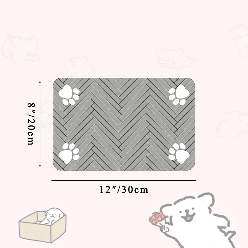 Tapete de mesa para alimentação de animais de estimação, , para tigela de comida e água, com revestimento de borracha à prova d'água, tapete de água de secagem rápida para cães e gatos